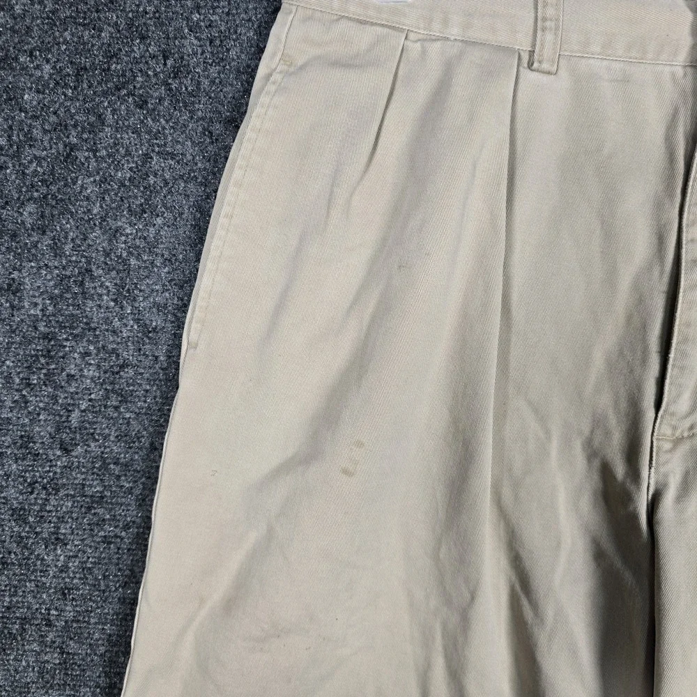 Vintage Polo Ralph Lauren Tyler Shorts Mens 34 Beige Short Pleated Cotton Preppy